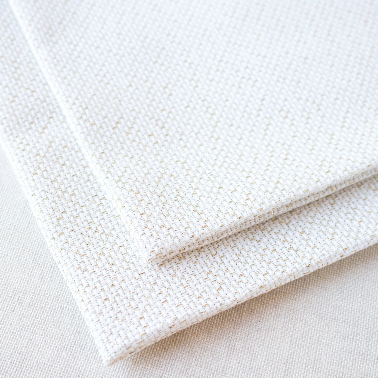 Cream And Gold Metallic Aida Cross Stitch Fabric 3 Cream And Gold Metallic Aida Cross Stitch Fabric