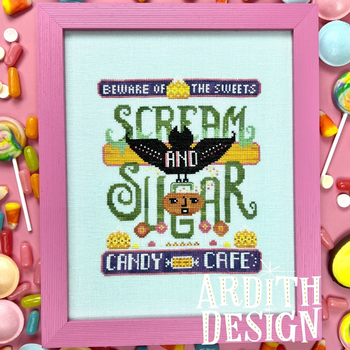 Scream And Sugar Halloween Cross Stitch Pattern 3 Scream And Sugar Halloween Cross Stitch Pattern