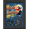 Moon's Out Brooms Out Cross Stitch Pattern -Olympus Handmade Store autumn lane cross stitch pattern brooms out 01