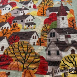 Autumn Towne Cross Stitch Pattern -Olympus Handmade Store autumn lane stitchery cross stitch pattern autumn towne 01