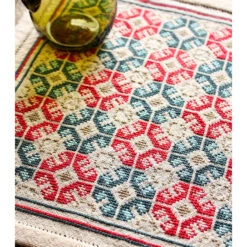 Mediterranean Folk Cross Stitch Kit - Roman Poppy