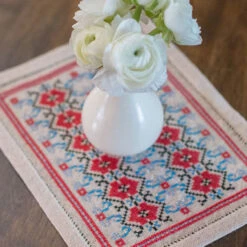 Mediterranean Folk Cross Stitch Kit - Balkan Lozenge