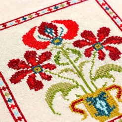 Mediterranean Folk Cross Stitch Kit -Grecian Urn #3 -Olympus Handmade Store avlea traditional mediterranean folk cross stitch kit grecian urn 3 03