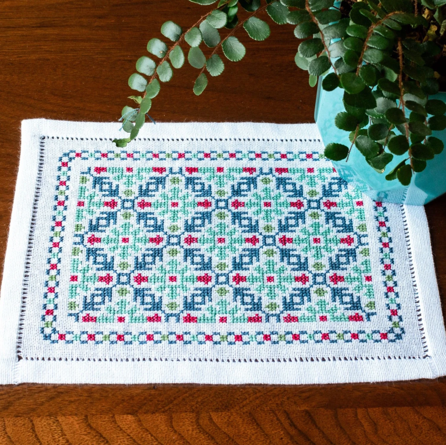 Mediterranean Folk Cross Stitch Kit - Phoebe 3 Mediterranean Folk Cross Stitch Kit - Phoebe