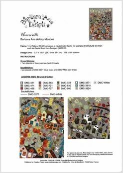 Horrorville Cross Stitch Pattern -Olympus Handmade Store barbara ana cross stitch horrorville 03