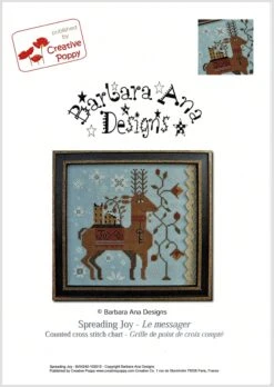 Spreading Joy Cross Stitch Pattern -Olympus Handmade Store barbara ana cross stitch pattern christmas spreading joy 02
