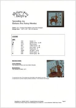 Spreading Joy Cross Stitch Pattern -Olympus Handmade Store barbara ana cross stitch pattern christmas spreading joy 04