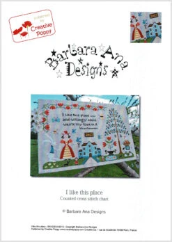 I Like This Place Cross Stitch Pattern -Olympus Handmade Store barbara ana cross stitch pattern i like this place 10