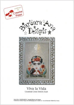 Frida Kahlo Cross Stitch Pattern - Viva La Vida -Olympus Handmade Store barbara ana cross stitch pattern viva la vida 10