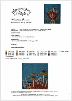Woodland Dreams Cross Stitch Pattern -Olympus Handmade Store barbara ana cross stitch woodland dreams 02jpg