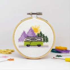 Mini Cross Stitch Kit - Camper Van