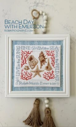Beach Day With Emerson Cross Stitch Pattern -Olympus Handmade Store beachdayforbackcovercopytype