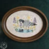 Pigeon And Puddle Cross Stitch Pattern 2 Pigeon And Puddle Cross Stitch Pattern -Olympus Handmade Store blue flower pigeon puddle