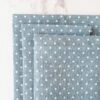 Blue/White Polka Dot Linen Fabric - 32 Count -Olympus Handmade Store blue white polka dot linen 32 count 1