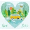 Live Free Cross Stitch Kit -Olympus Handmade Store bothy thread cross stitch kit live free 01