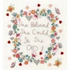 She Believed She Could Cross Stitch Kit -Olympus Handmade Store bothy thread cross stitch kit love note 01