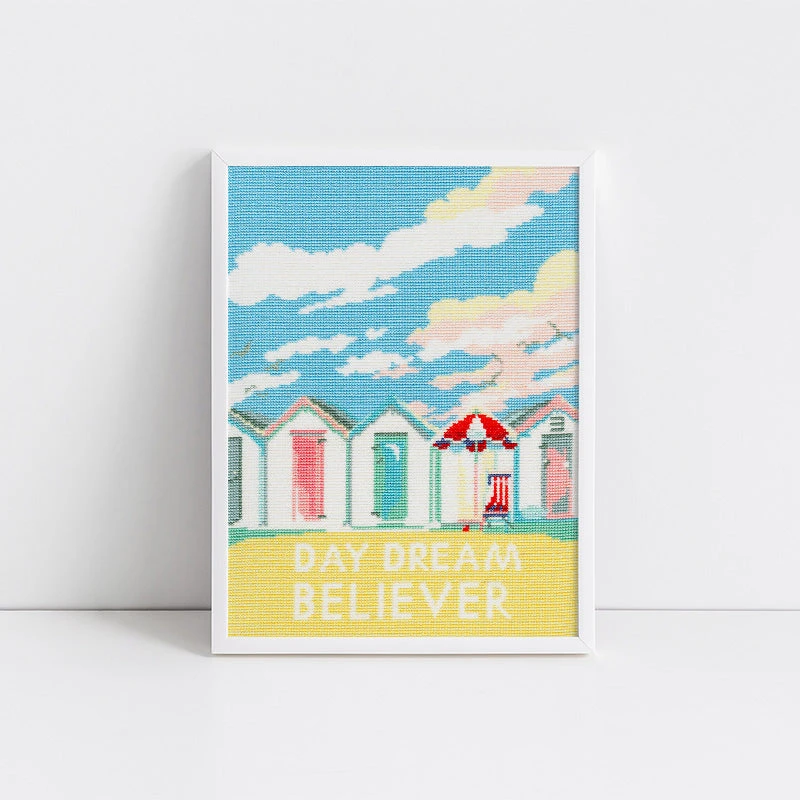 Vintage Beach Huts Cross Stitch Kit 4 Vintage Beach Huts Cross Stitch Kit - Image 2