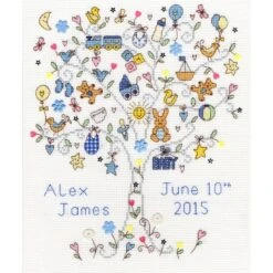 Love Baby Cross Stitch Kit - Blue