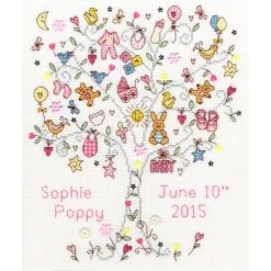 Love Baby Cross Stitch Kit - Pink
