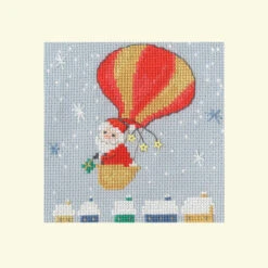 Cross Stitch Greeting Card Kit - Delivery By Balloon