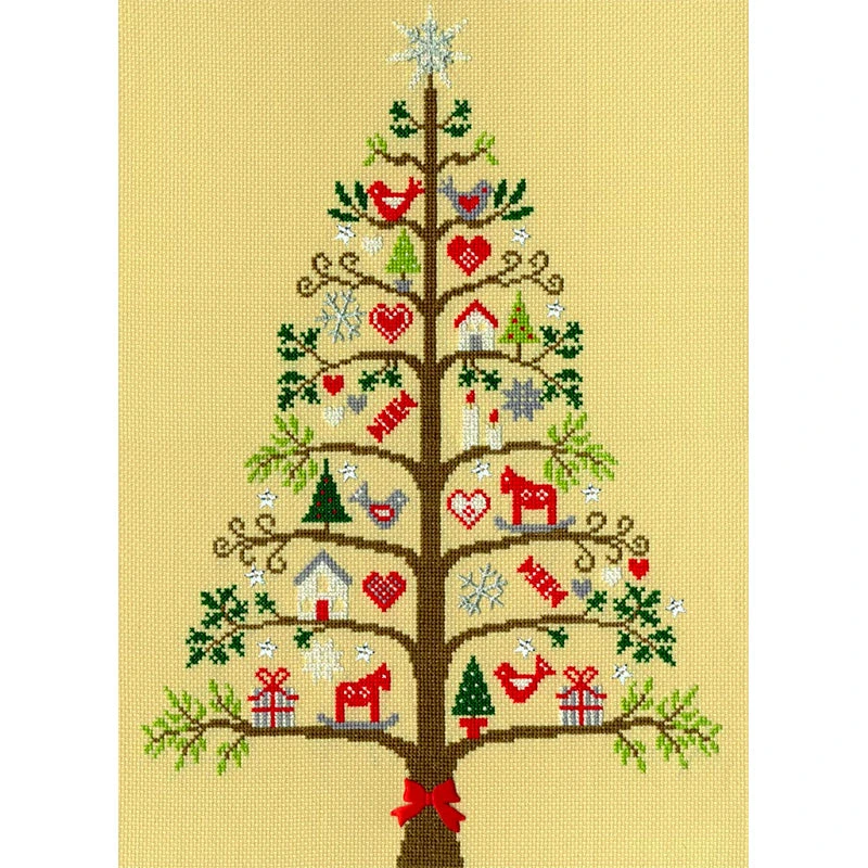 Scandi Tree Cross Stitch Kit 3 Scandi Tree Cross Stitch Kit