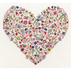 Love Heart Cross Stitch Kit