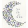 Love You To The Moon Cross Stitch Kit -Olympus Handmade Store bothy to the moon