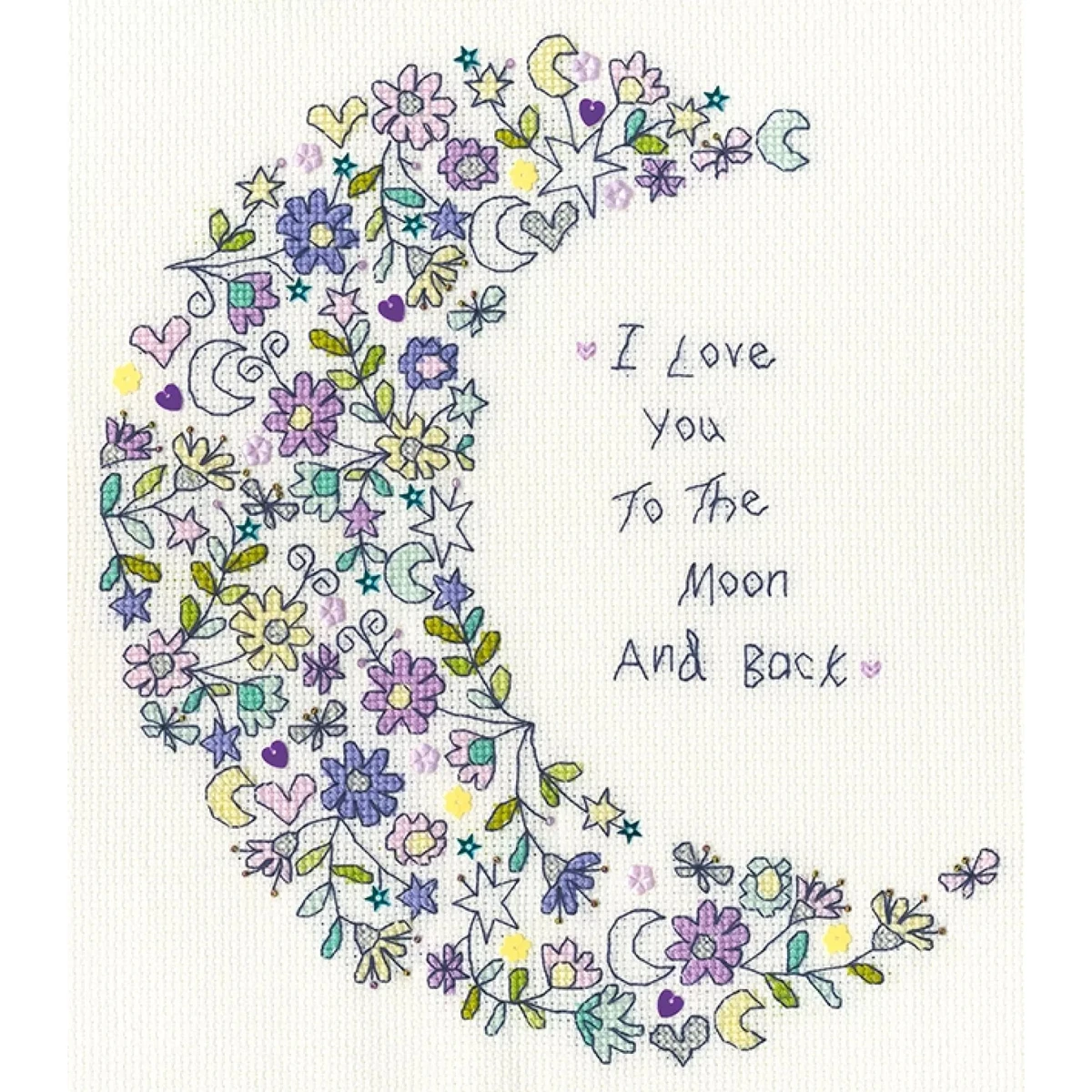 Love You To The Moon Cross Stitch Kit 3 Love You To The Moon Cross Stitch Kit