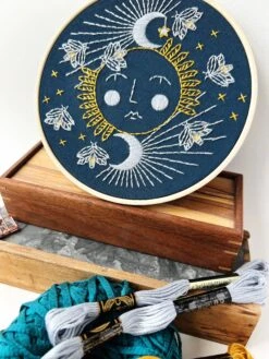 Moonglow Hand Embroidery Kit -Olympus Handmade Store c1a1c62ad077fb777103748c346a6baf1f08f43669cdbe0ba29e243021fd7253