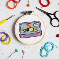Mini Cross Stitch Kit - Mixtape