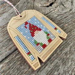 Ugly Sweater Cross Stitch Ornament Kit - Gnome -Olympus Handmade Store canadian stitchery cross stitch ornament kit gnome 03