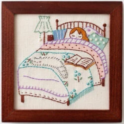 Hand Embroidery Kit - Everyday Life With Cats: Bedroom