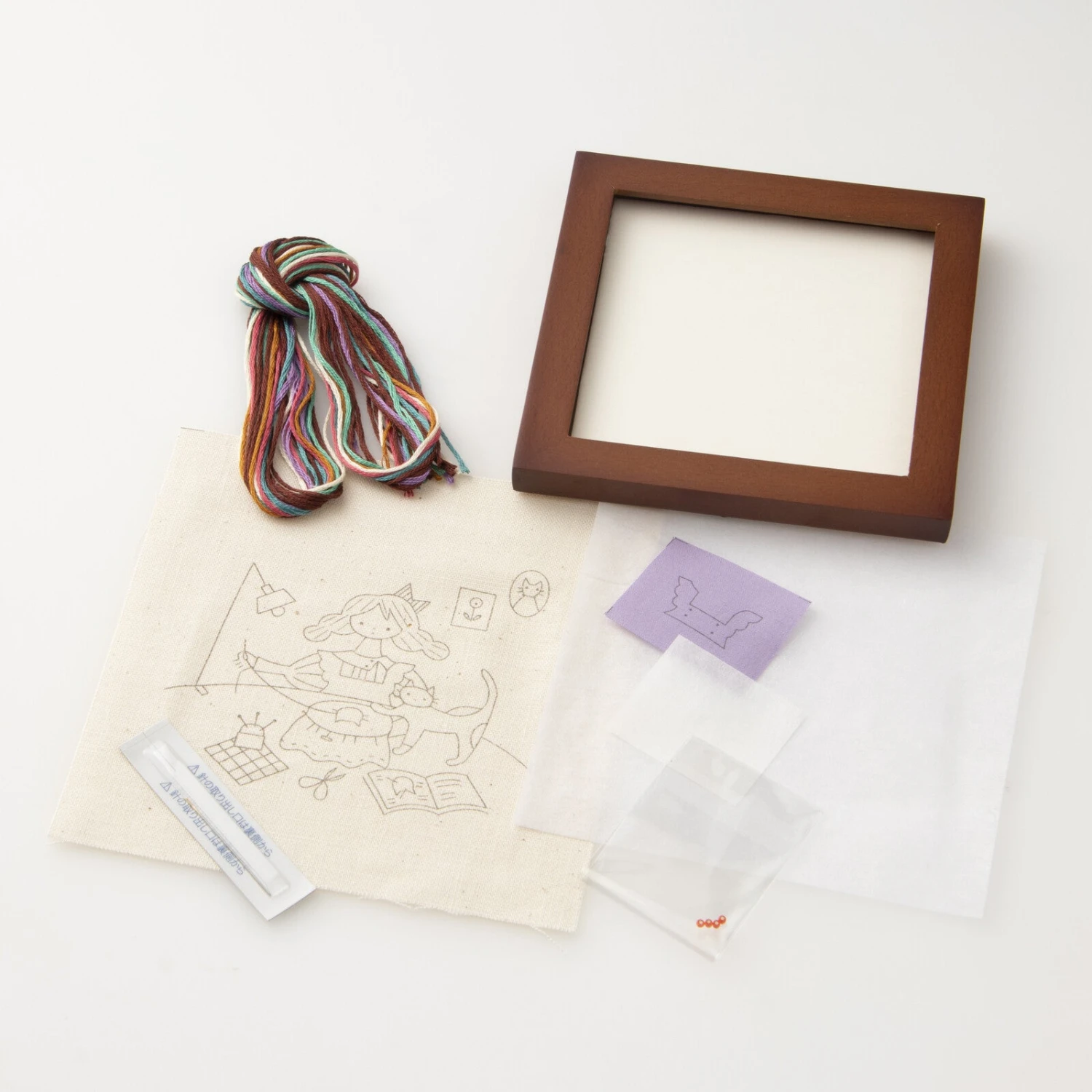 Hand Embroidery Kit - Everyday Life With Cats: Sewing 6 Hand Embroidery Kit - Everyday Life With Cats: Sewing - Image 4