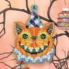 Cat-o-lantern Halloween Cross Stitch Ornament Kit -Olympus Handmade Store catolantern 01 brown