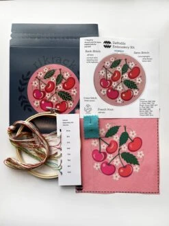 Cherries Hand Embroidery Kit -Olympus Handmade Store ce8f82e2d9e33ed900213b3eefcb52c5f7abdf5183166947718baaa7cf27c475