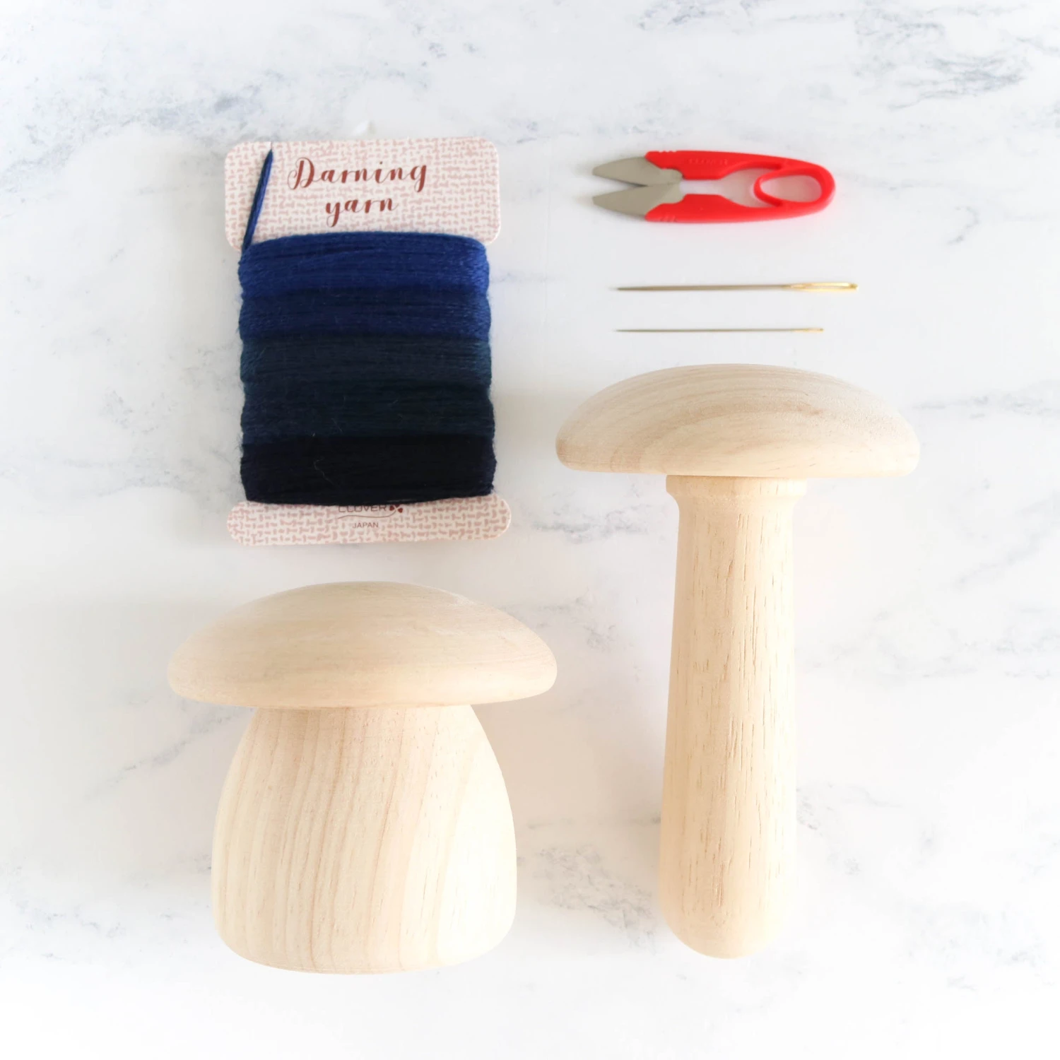 Clover Wooden Darning Mushroom Set 3 Clover Wooden Darning Mushroom Set