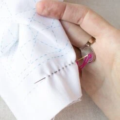 Clover Adjustable Metal Palm Thimble For Sashiko -Olympus Handmade Store clover sashiko palm thimble how to use 1