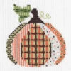 Patterned Pumpkin Cross Stitch Kit - Pumpkin #4 -Olympus Handmade Store colonial needle cross stitch kit patterned pumpkin 3 01