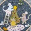 Mouse Family Felt Appliqué Hoop Kit -Olympus Handmade Store corinne lapierre embroidery applique kit mouse family 01