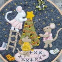 Mouse Family Felt Appliqué Hoop Kit