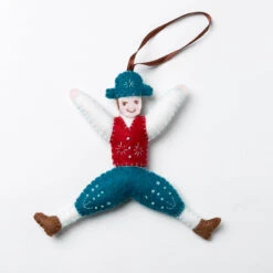 12 Days Of Christmas Felt Ornament Kit - Lord-a-Leaping -Olympus Handmade Store corinne lapierre felt craft kit 12 days lord leaping 0003 Layer4