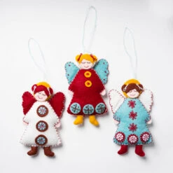 Hand Stitched Felt Craft Kit - Scandinavian Angels -Olympus Handmade Store corinne lapierre felt craft kit scandinavian angels 0003 Layer1