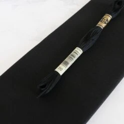 Cotton Hand Embroidery Fabric - Black -Olympus Handmade Store cosmo lecien cotton embroidery fabric 1 black 5
