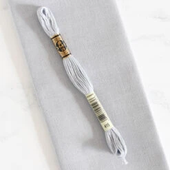 Cotton Hand Embroidery Fabric - Smokey Gray -Olympus Handmade Store cosmo lecien cotton embroidery fabric 31 smokey gray 4