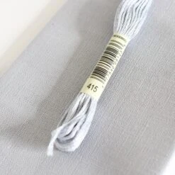 Cotton Hand Embroidery Fabric - Smokey Gray -Olympus Handmade Store cosmo lecien cotton embroidery fabric 31 smokey gray 5