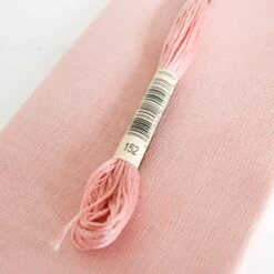 Cotton Hand Embroidery Fabric - Pink -Olympus Handmade Store cosmo lecien cotton embroidery fabric 33 pink 5