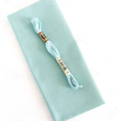 Cotton Hand Embroidery Fabric - Turquoise -Olympus Handmade Store cosmo lecien cotton embroidery fabric 41 turquoise 4