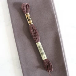 Cotton Hand Embroidery Fabric - Plum Gray -Olympus Handmade Store cosmo lecien cotton embroidery fabric 83 plum gray 4