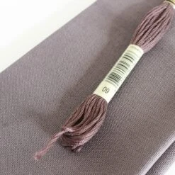 Cotton Hand Embroidery Fabric - Plum Gray -Olympus Handmade Store cosmo lecien cotton embroidery fabric 83 plum gray 5
