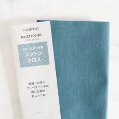 Cotton Hand Embroidery Fabric - Vintage Blue Gray -Olympus Handmade Store cosmo lecien cotton embroidery fabric 90 vintage blue gray 1